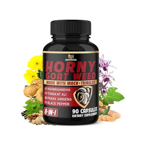 BMVINVOL Horny Goat Weed Capsules - 90 Count | 3 Month Supply